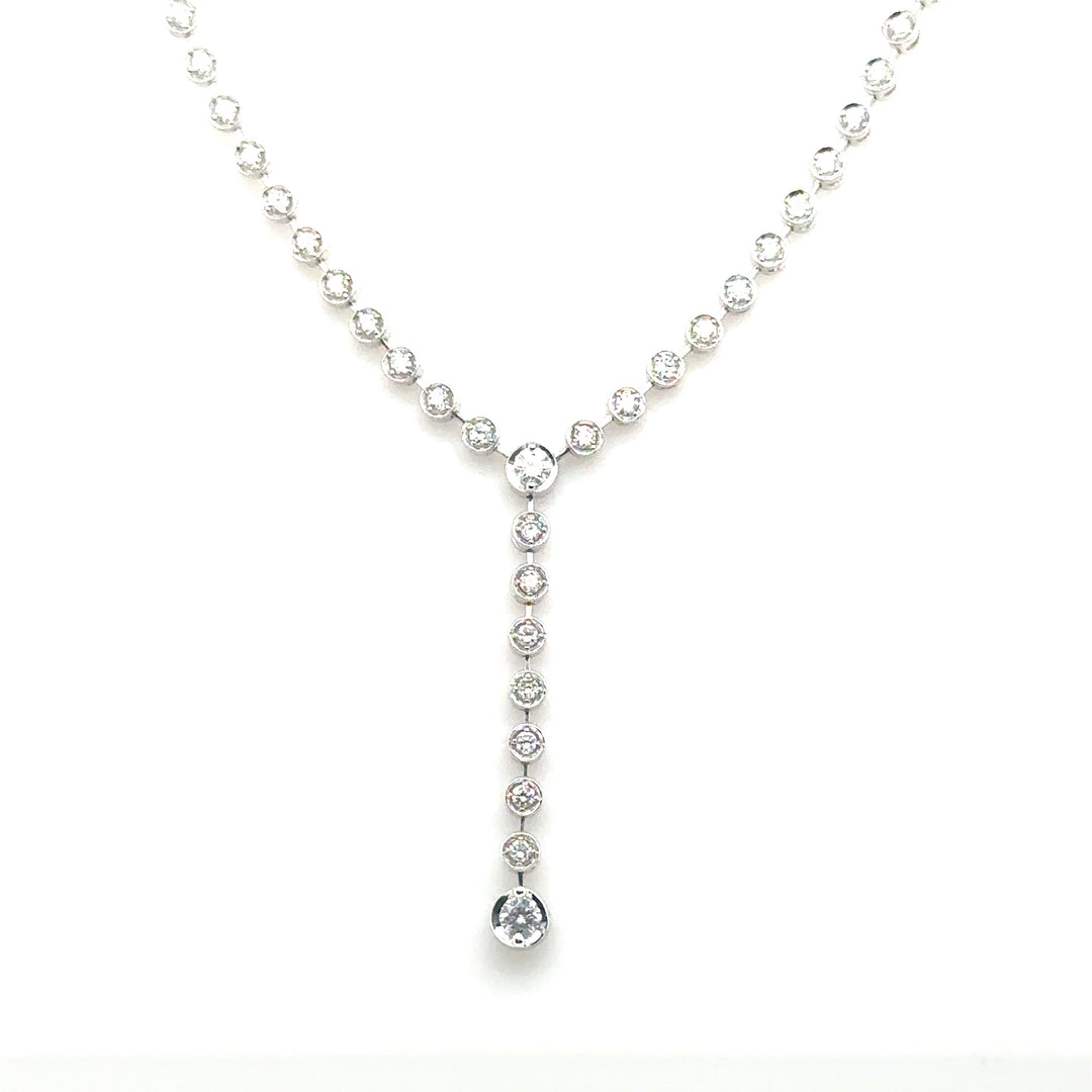 Large Diamond Drop Necklace