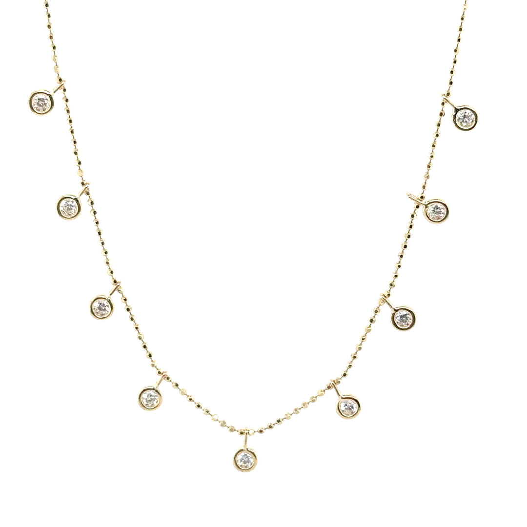 Yellow Gold Cleopatra Diamond Necklace