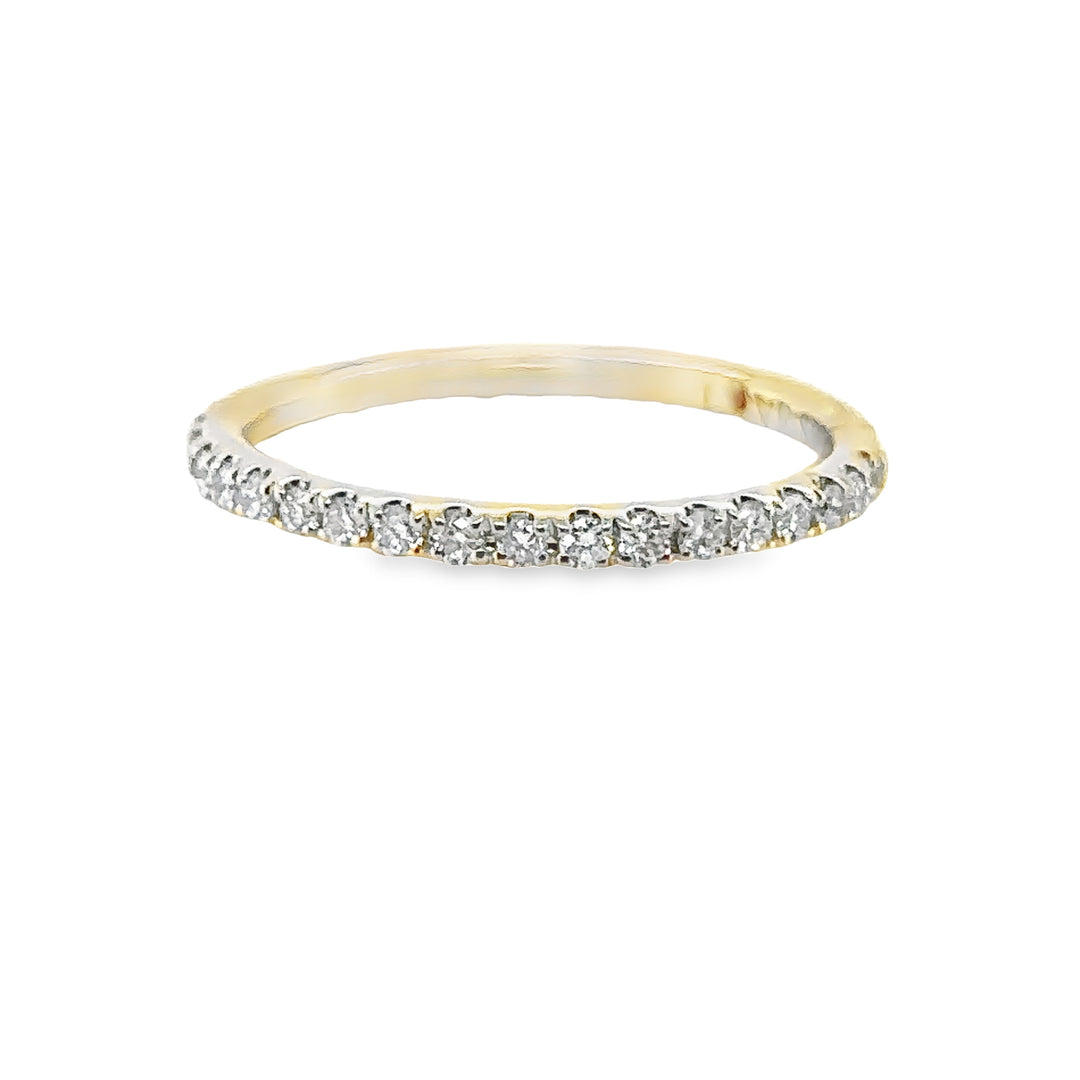 Yellow Gold Diamond Wedding Stacking Band