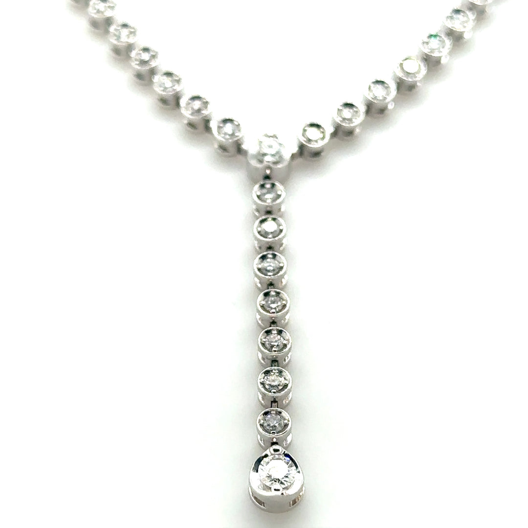Large Diamond Drop Necklace