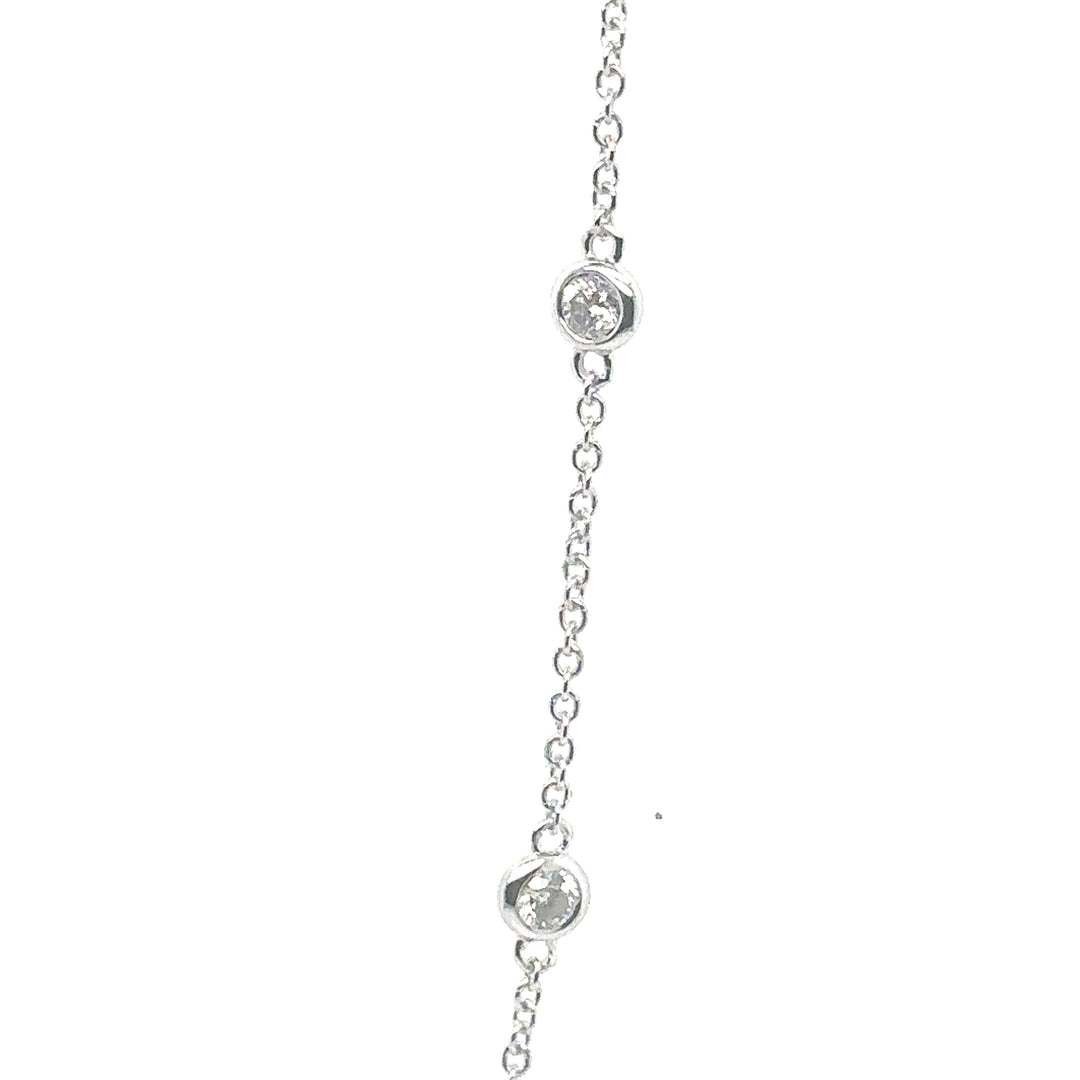 Diamond by the Yard 14K White Gold Adjustable Necklace