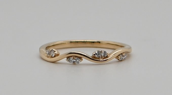 Yellow Gold Diamond Stacking Wedding Band