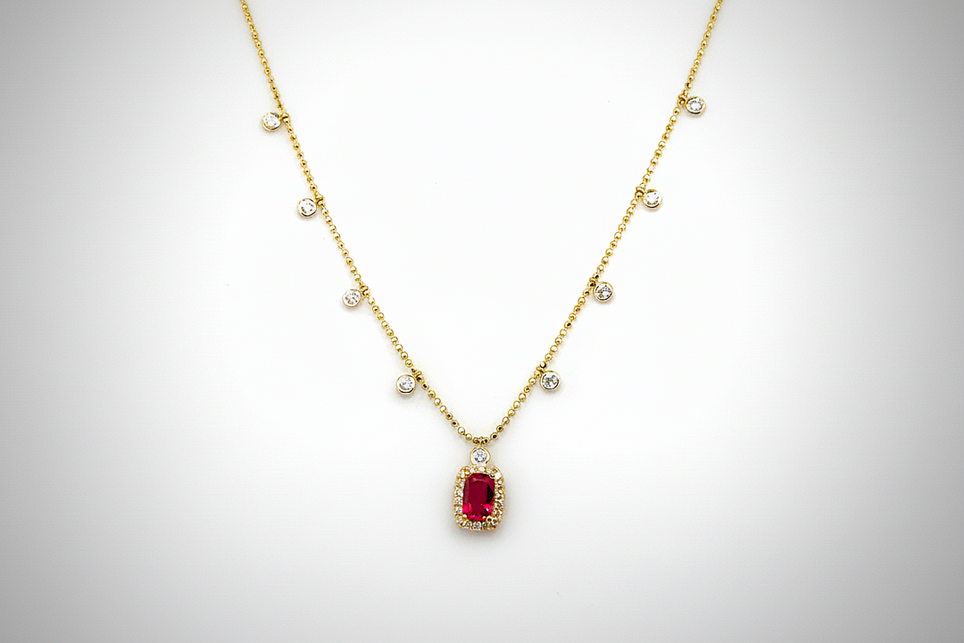 Ruby & Diamond Cleopatra Necklace
