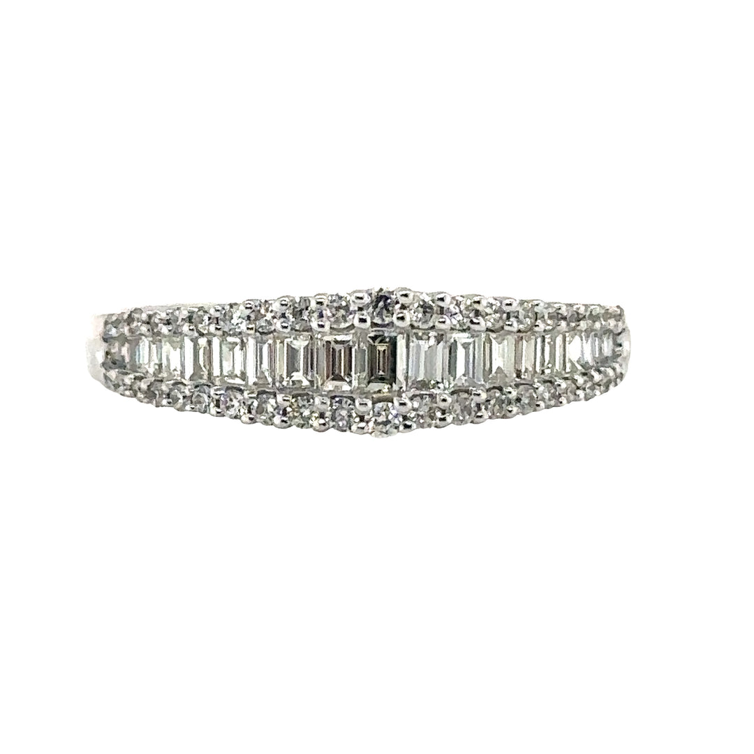 White Gold Diamond Graduated Anniversary Band