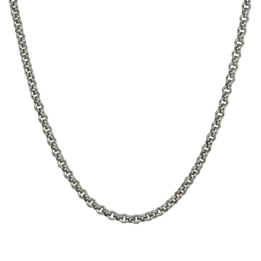 Sterling Silver 18" Cable Chain with Claw