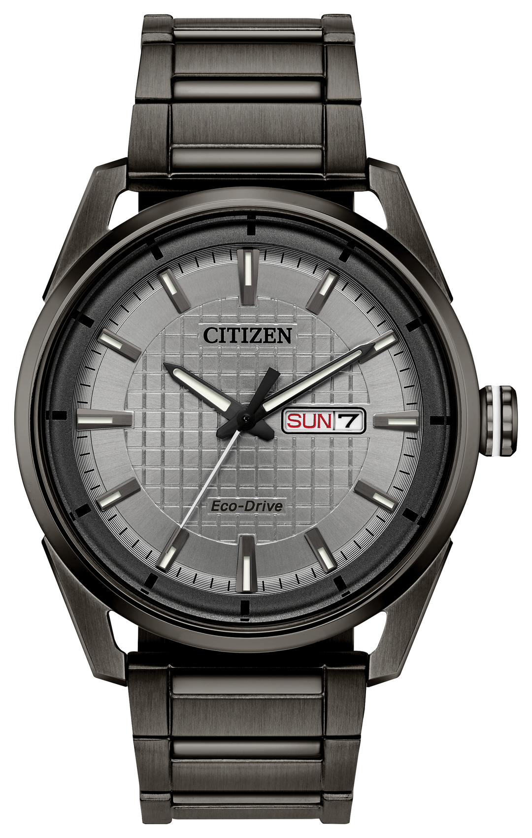 Gray Stainless Steel Men's Citizen Eco-Drive Gray Face Watch