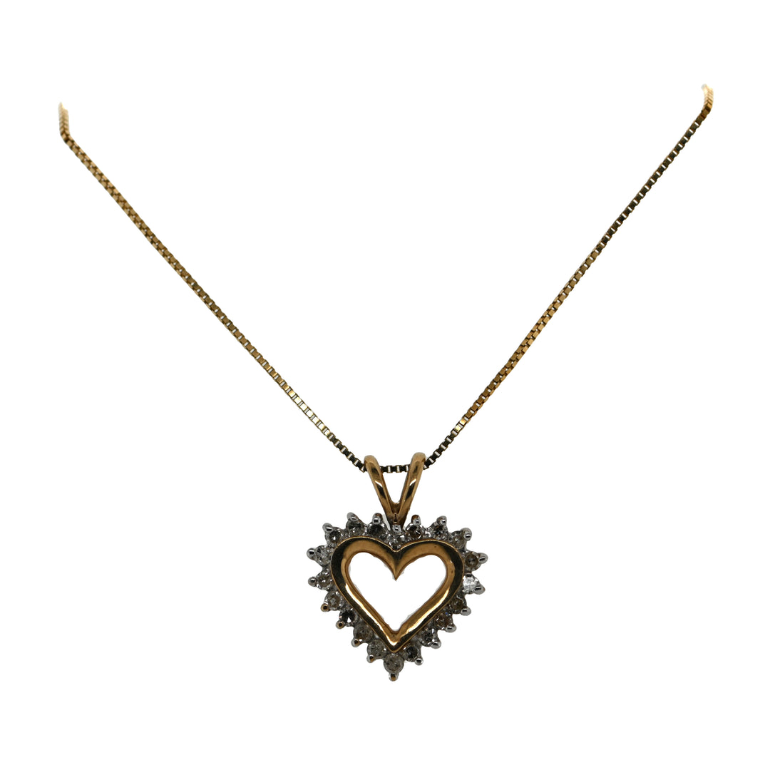 Gold and Diamond Heart Pendant