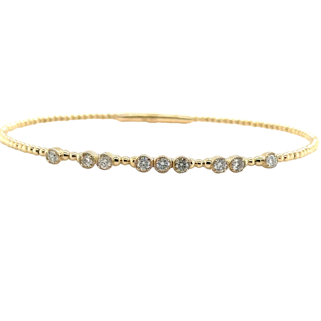 Yellow Gold Diamond Bezel-Set Flexi Bracelet
