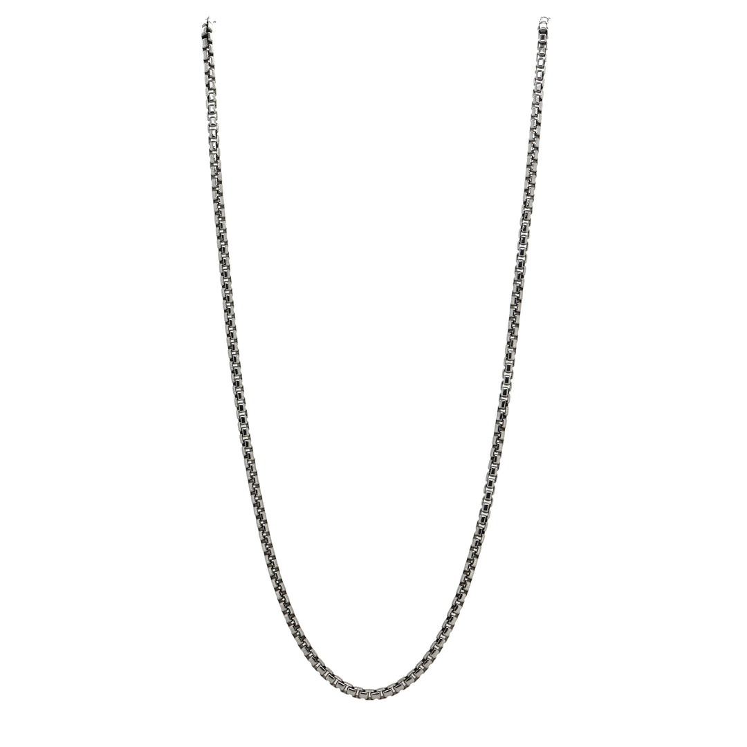 Sterling Silver Rounded Box Chain 18"