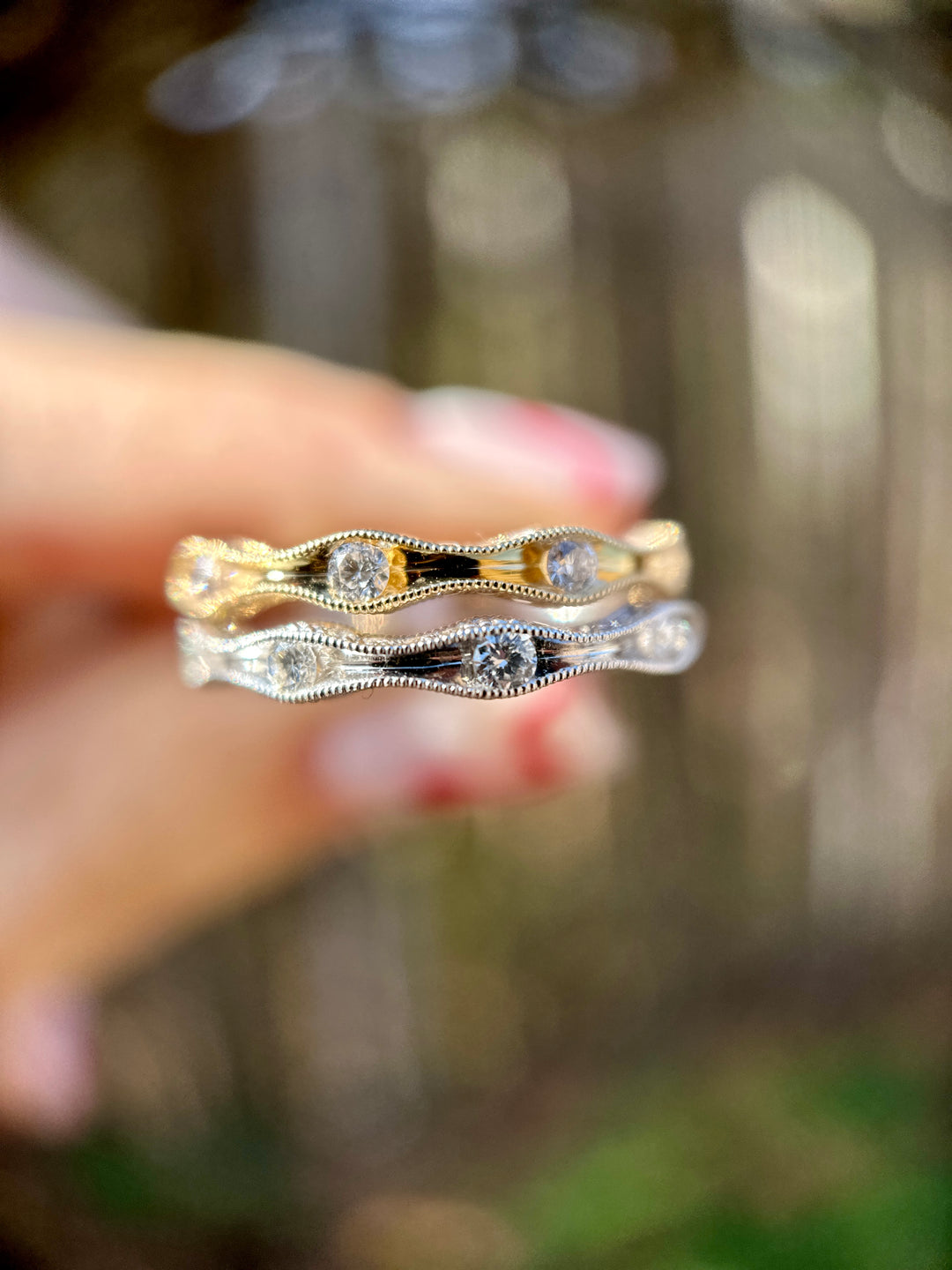 White Gold Diamond Stacking Band