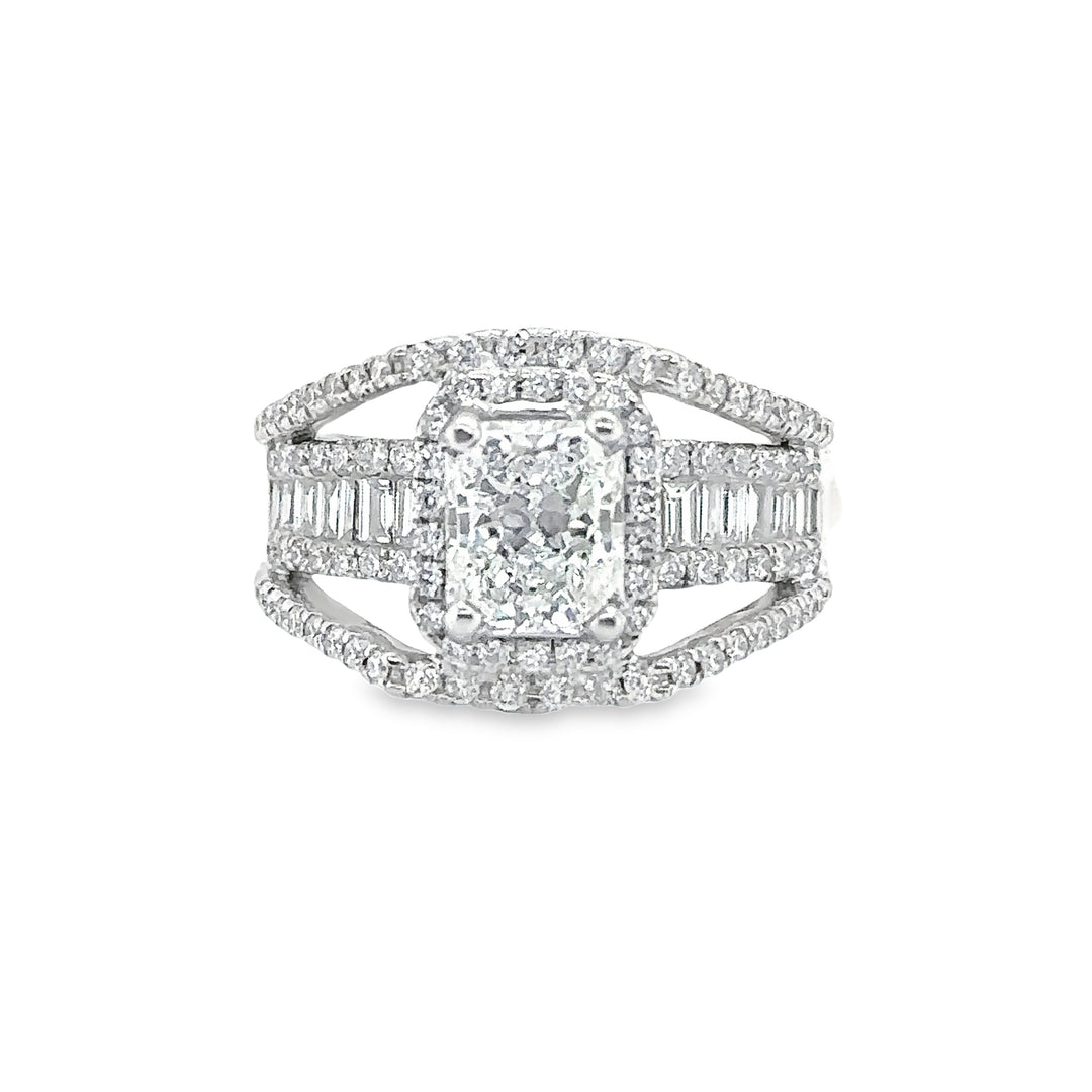 Radiant Diamond White Gold Engagement Ring