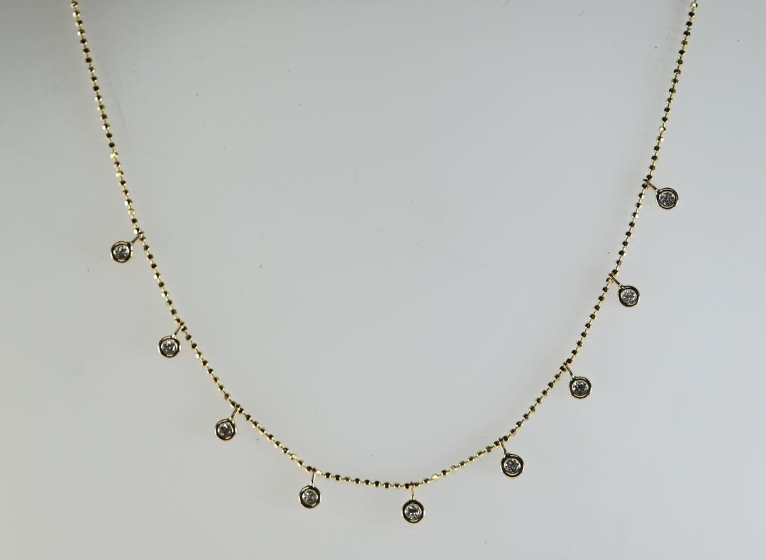 Cleopatra Yellow Gold Diamond Necklace