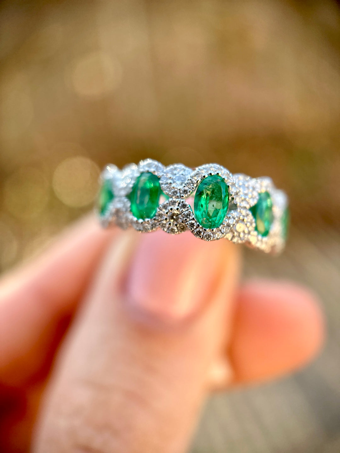 Emerald & Diamond Multi-Stone Ring