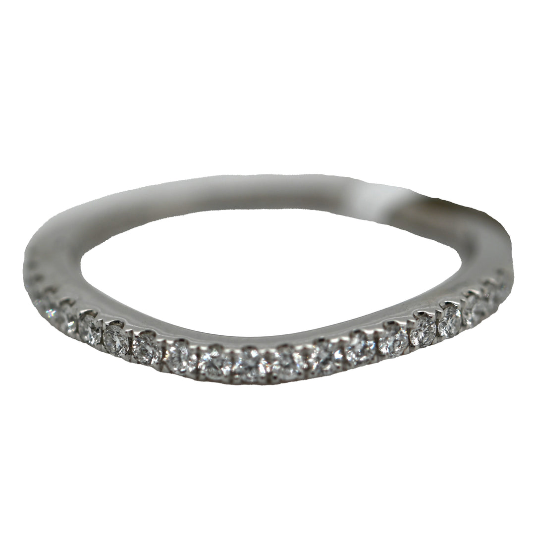 Curved Pave Diamond Anniversary Band