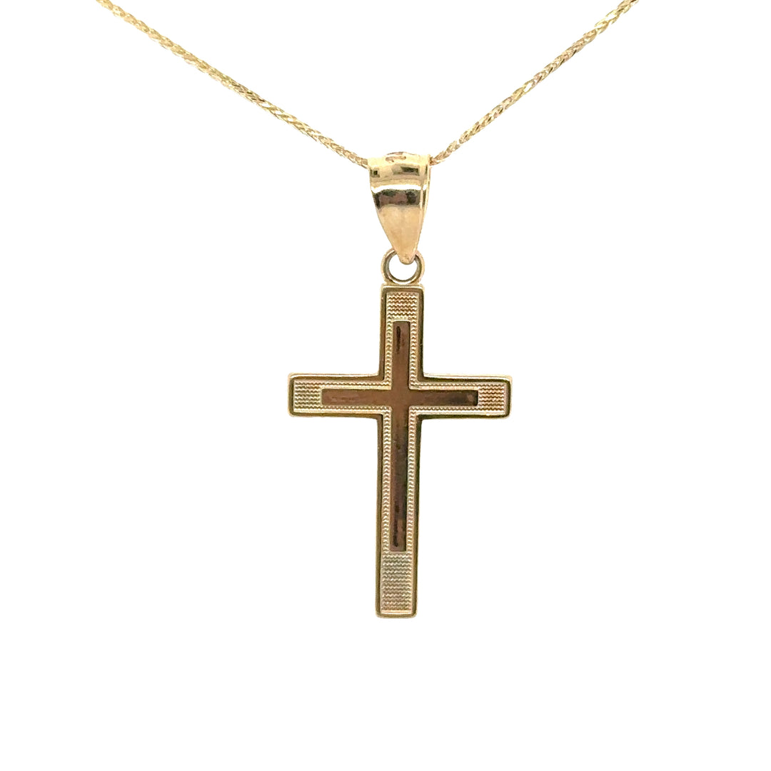 Yellow Gold Cross Necklace