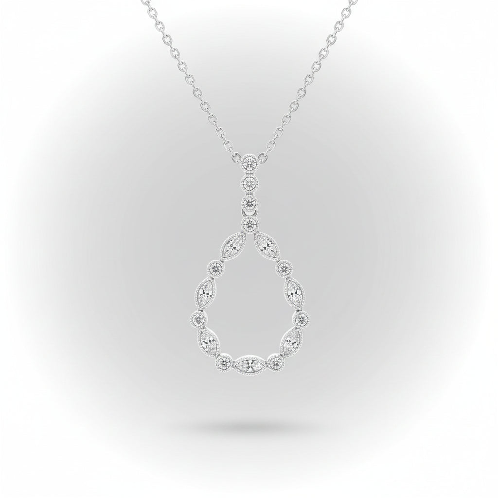 Morganite & Diamond Pendant