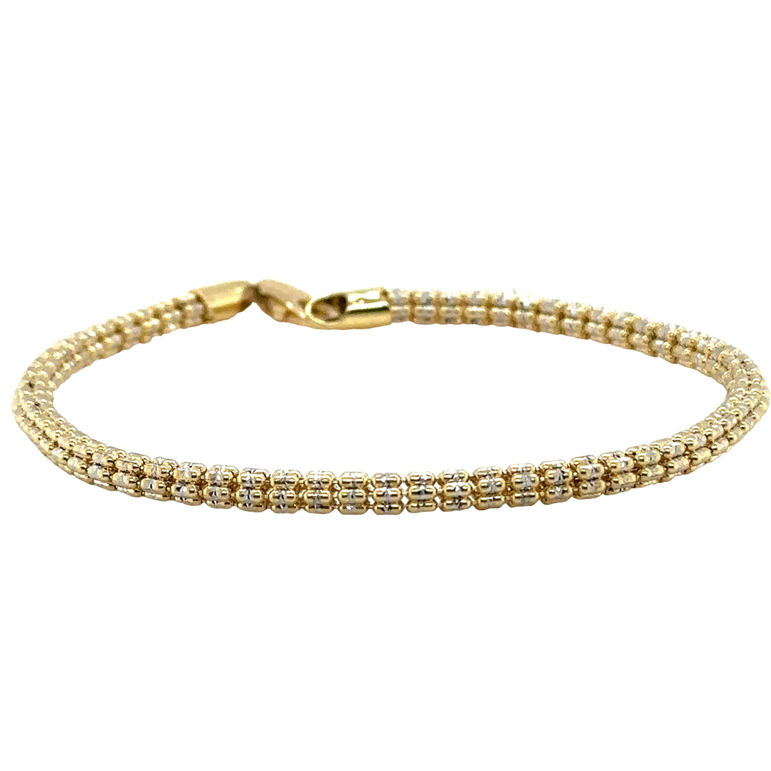 Yellow Gold Diamond-cut "Ice" Bracelet