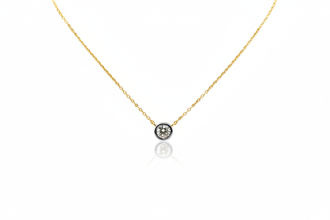 White Gold 1/3+ctDiamond Solitaire Necklace