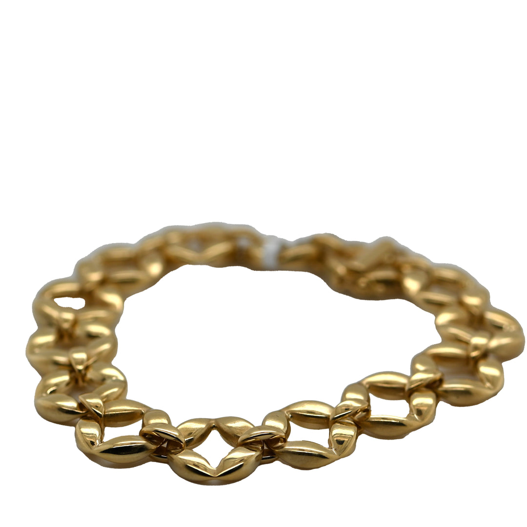 Gold Clover Link Bracelet