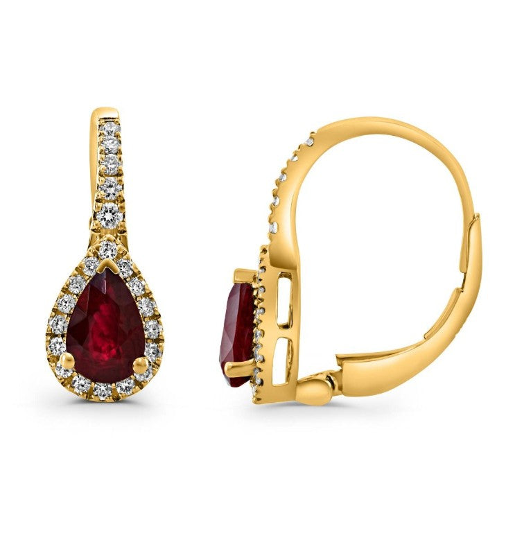 Ruby & Diamond Earrings