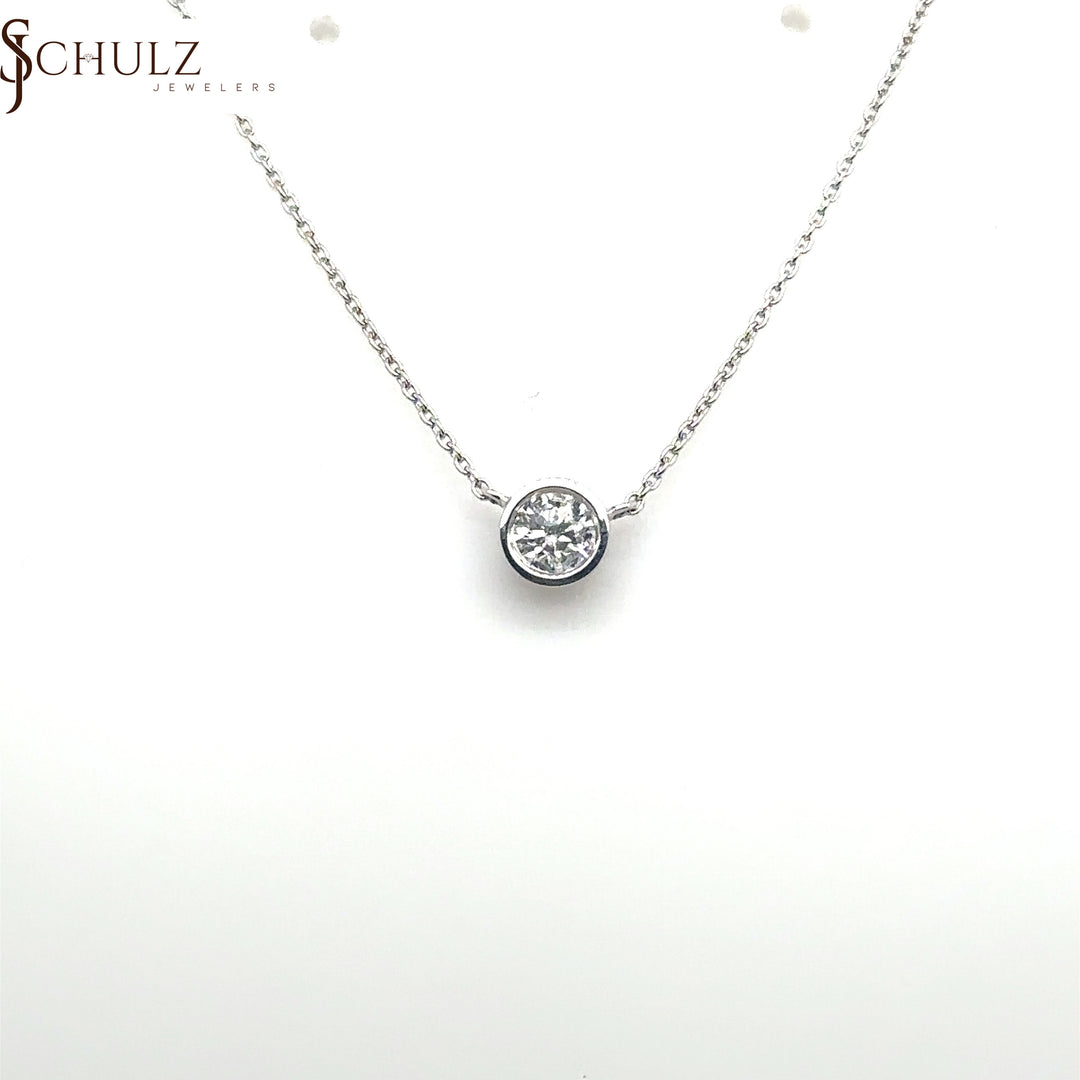 White Gold 1/3+ctDiamond Solitaire Necklace