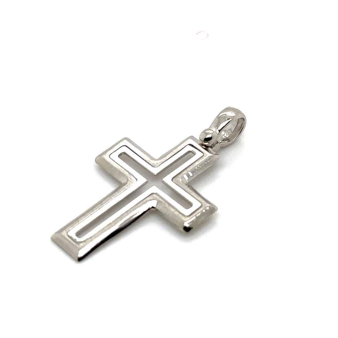 White Gold Cross Pendant