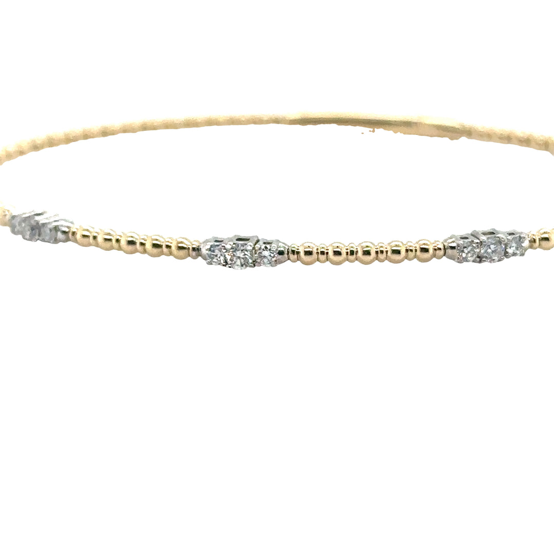 Yellow & White Gold Diamond Flexi-Bracelet Cuff