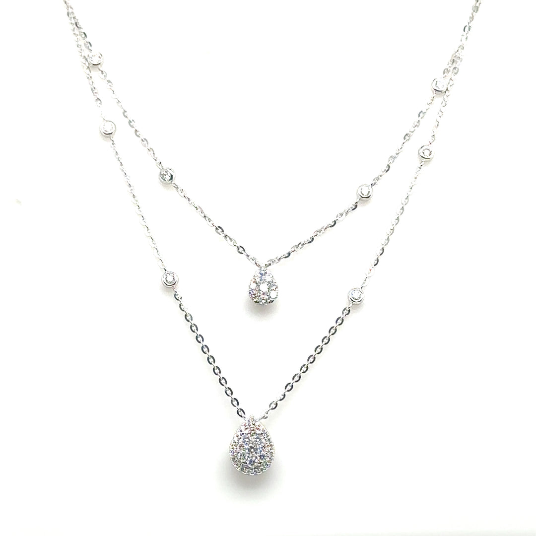 White Gold Two in One Diamond Necklace