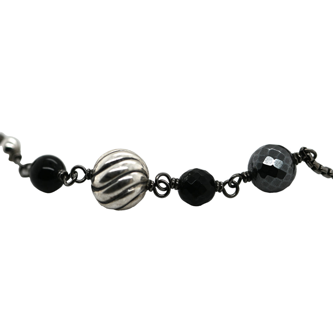 David Yurman Onyx & Hematite Necklace